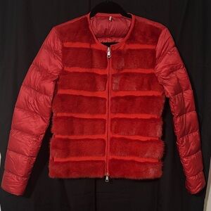Moncler Mink Red Women's Puffer Jacket